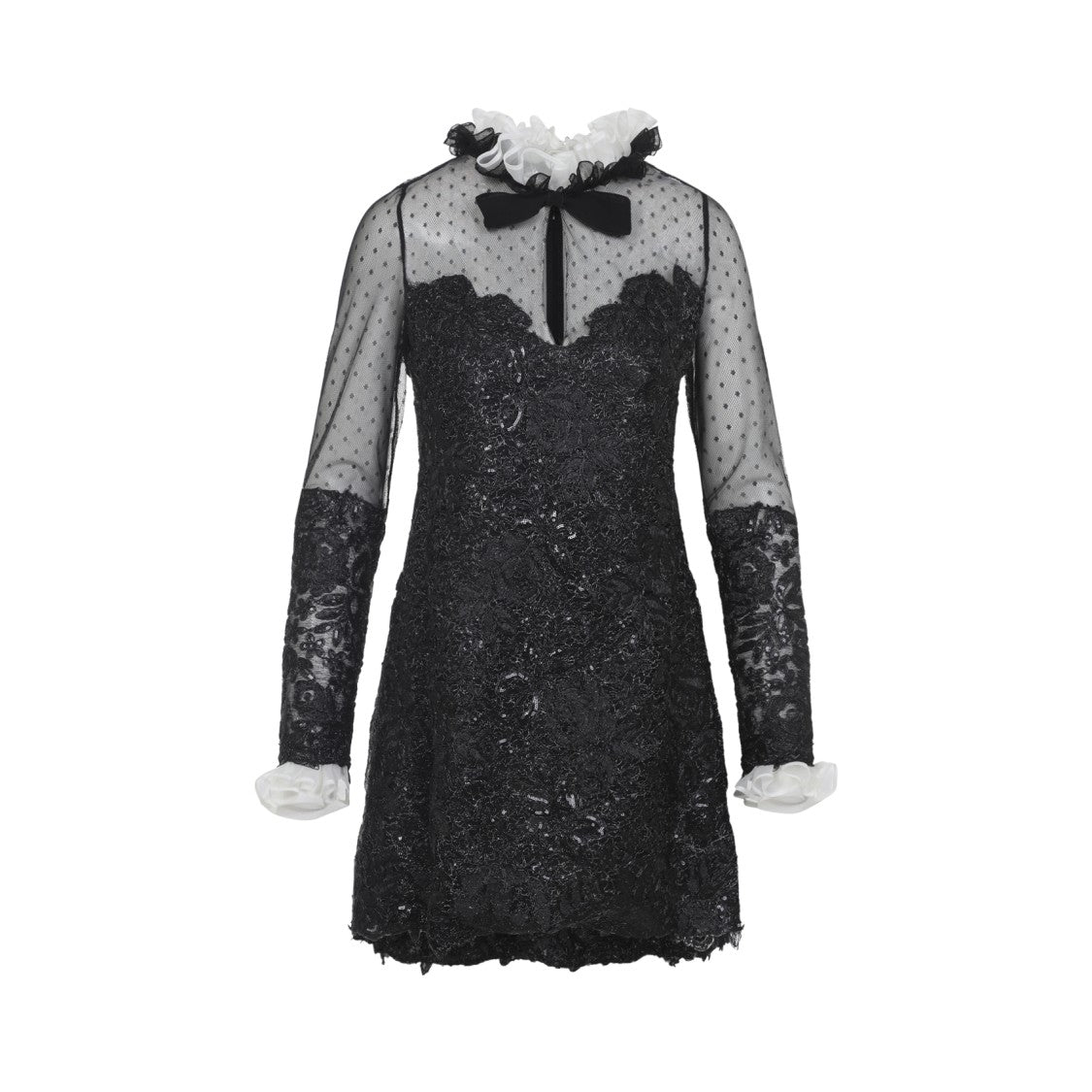 Giambattista Valli Fitted Mini Dress With Lace