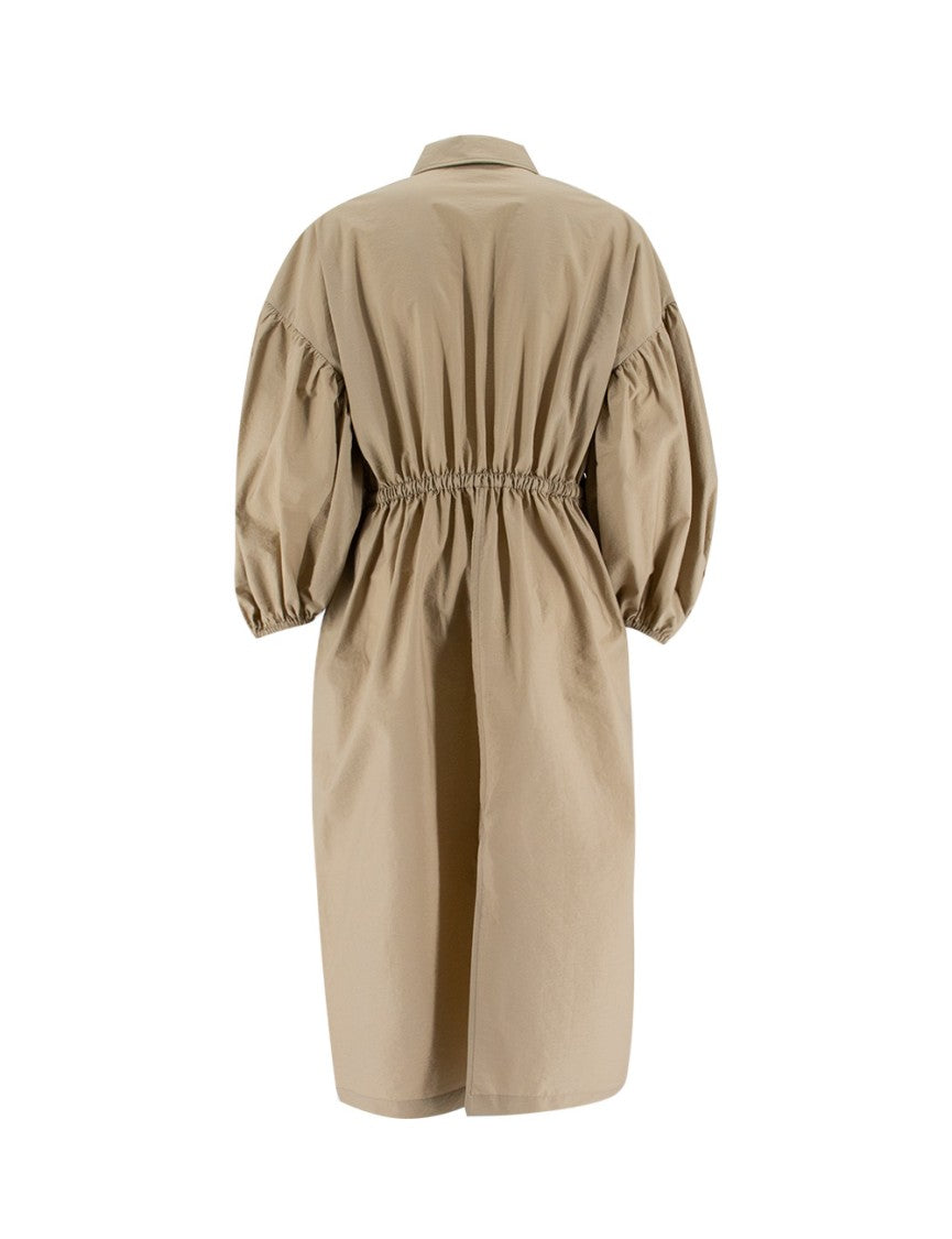Brunello Cucinelli Techno Cotton Poplin Dress With Adjustable Waist
