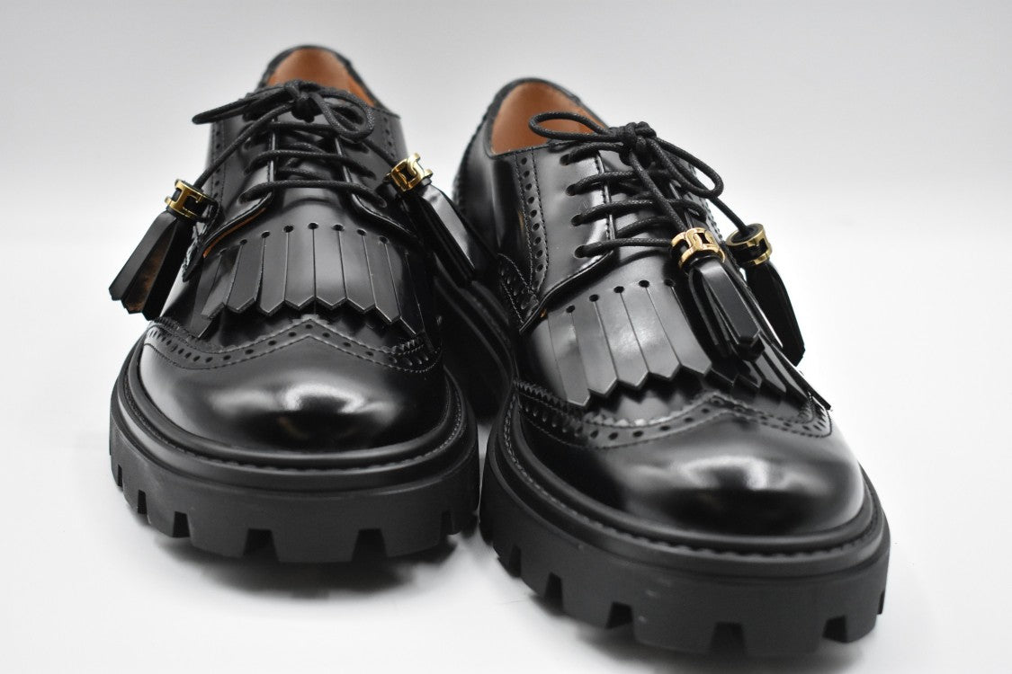 Tod's Laced Flat Shoes With Fringed Detailing