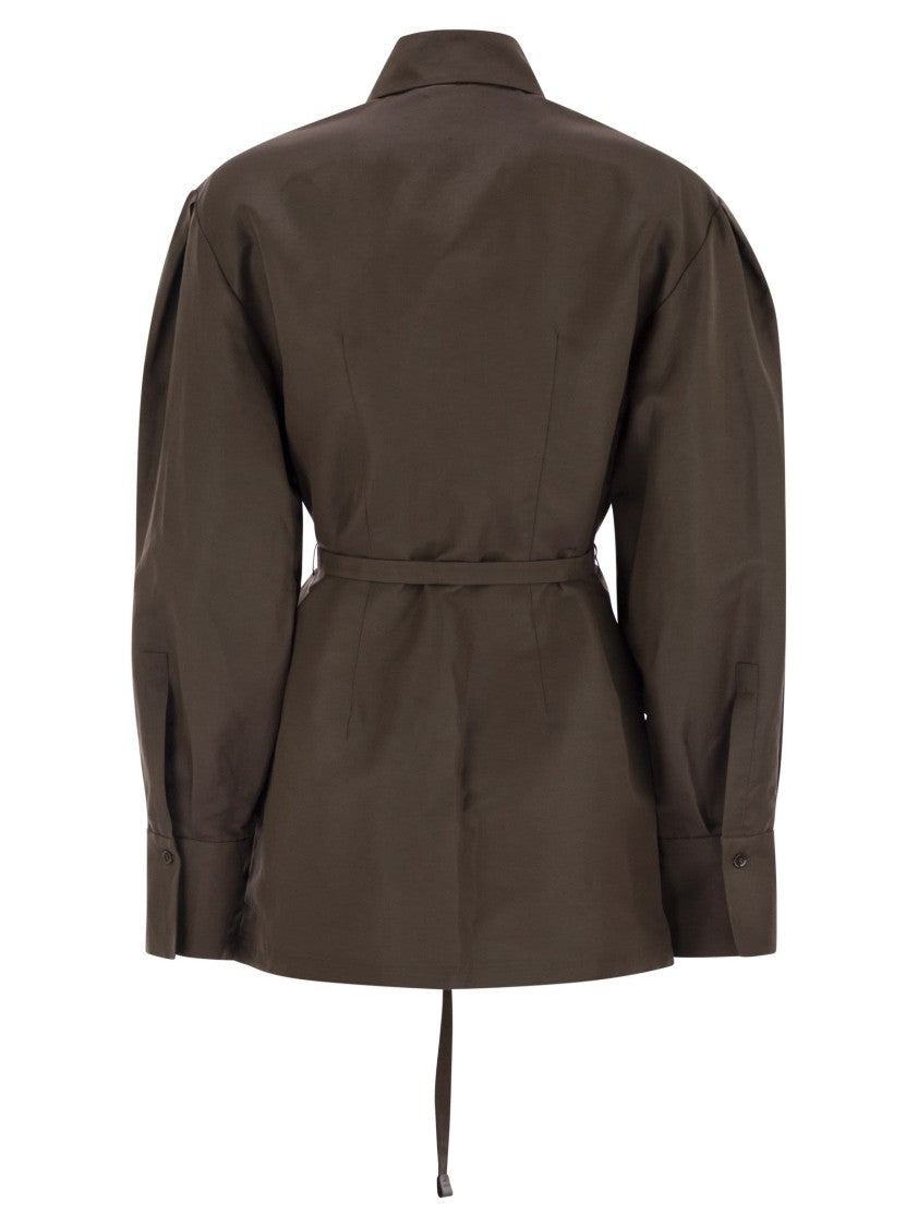 Max Mara Affari - Linen And Silk Shirt With Belt