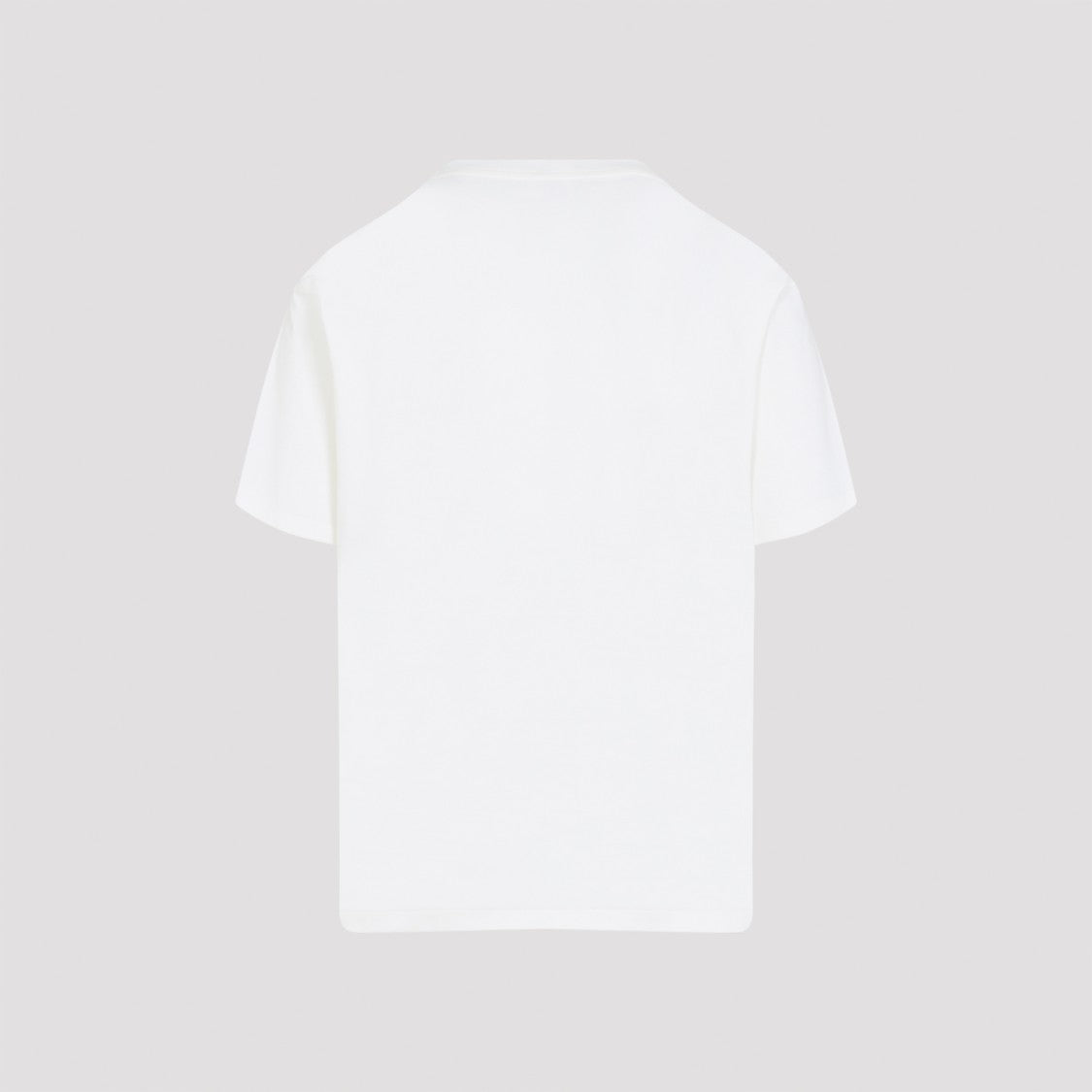 Celine Off White Cotton T-Shirt With Contrasting Logo