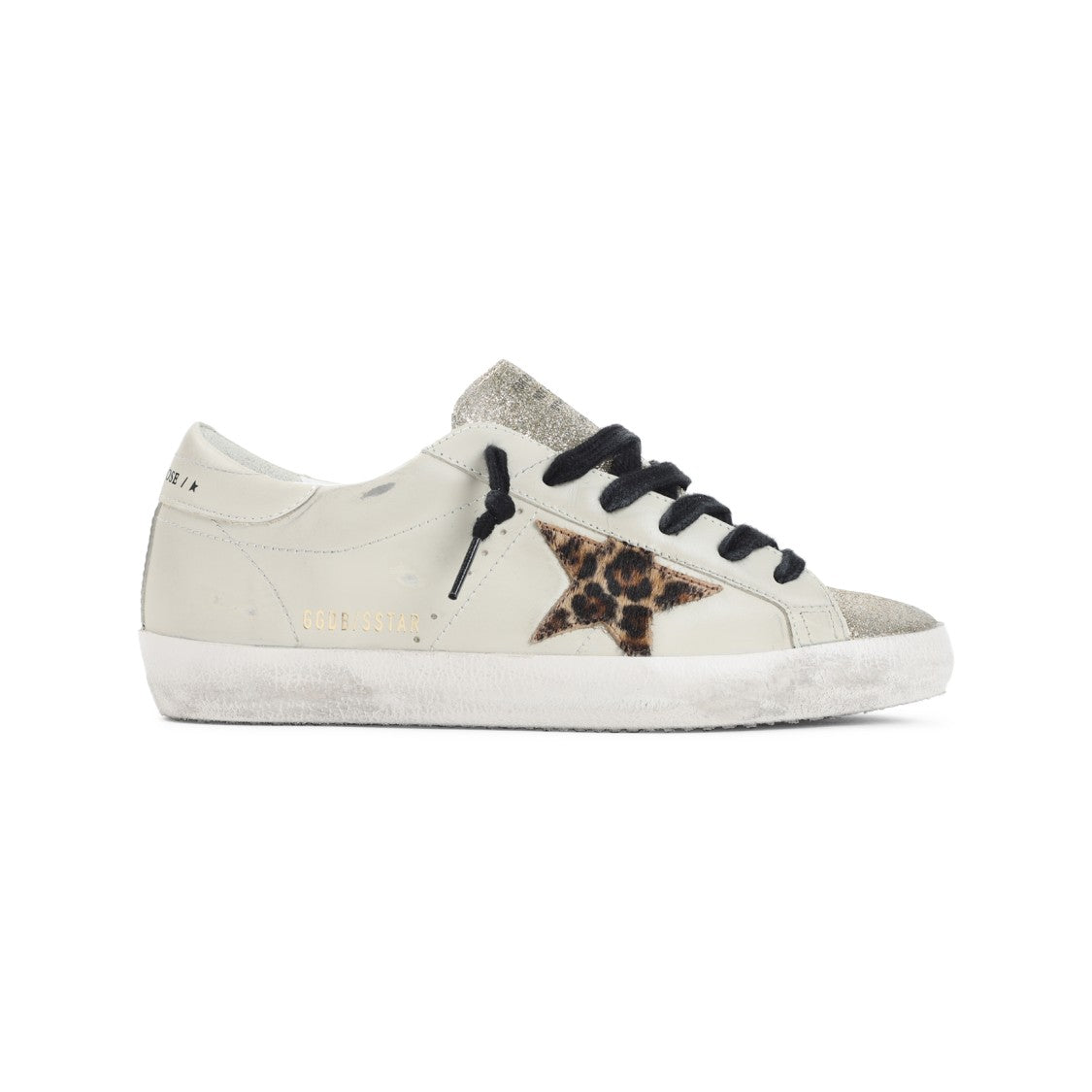 Golden Goose Leopard Print Star Accent Sneakers