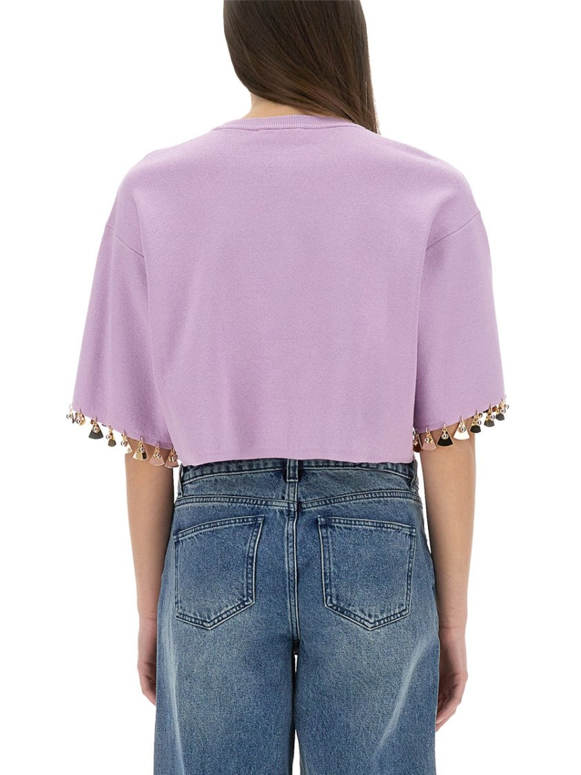 Rabanne Knit Crop T-Shirt
