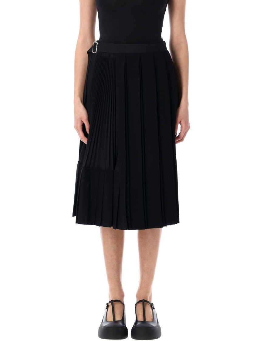 Junya Watanabe Midi Pleated Asymmetric Skirt