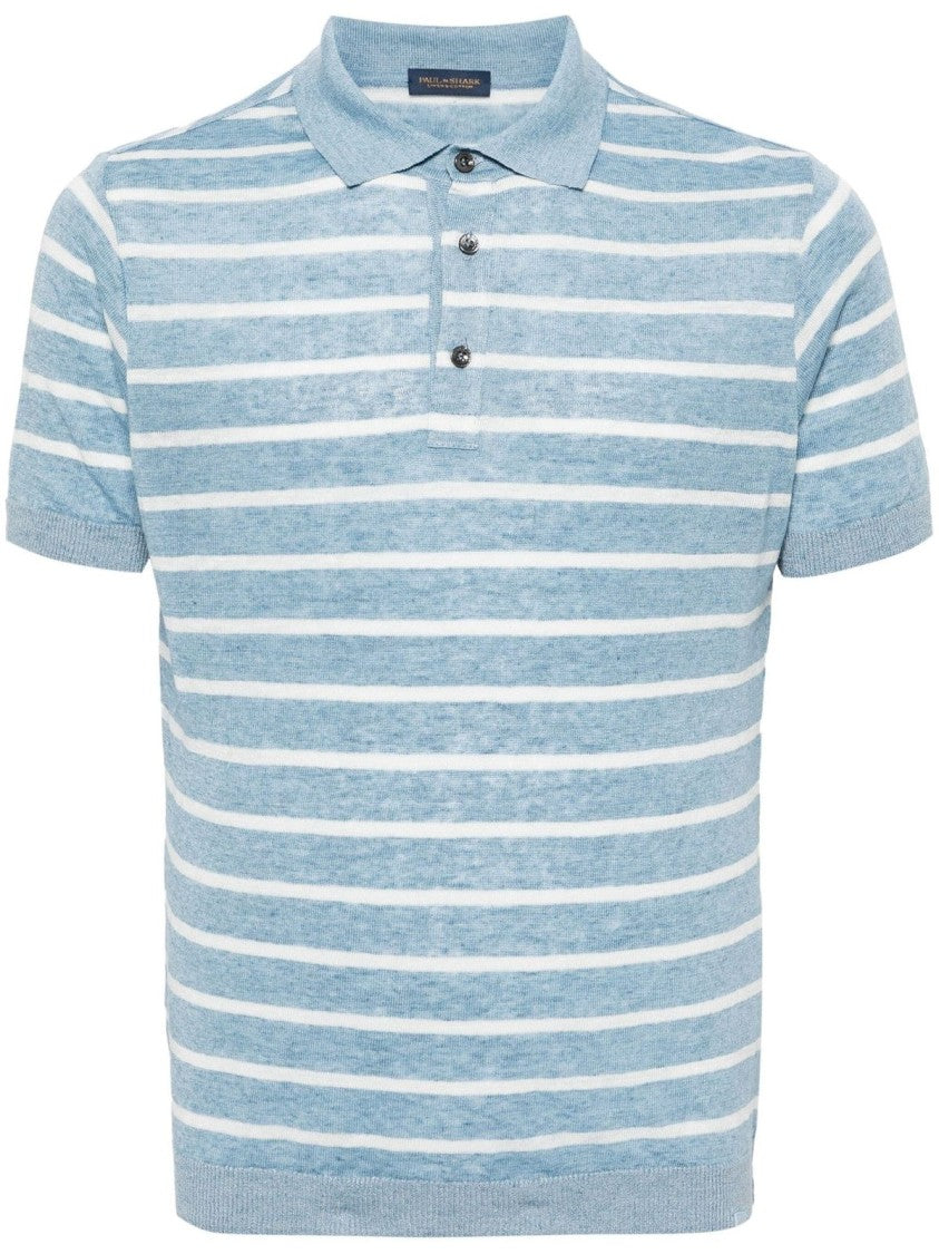 Paul & Shark Beige Linen Short Sleeve Polo Shirt