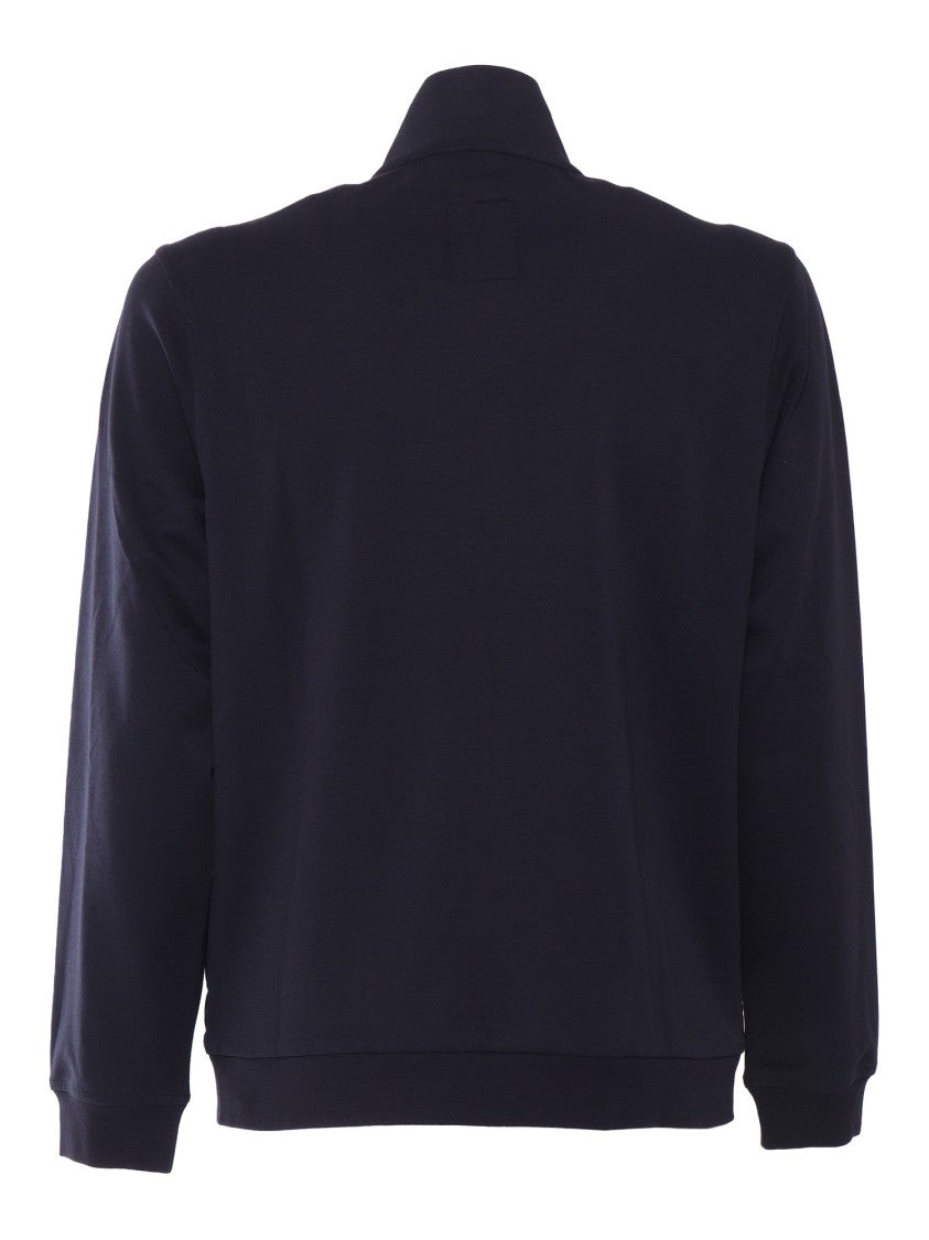 Fay Quilted Front Zip-Up Sweatshirt