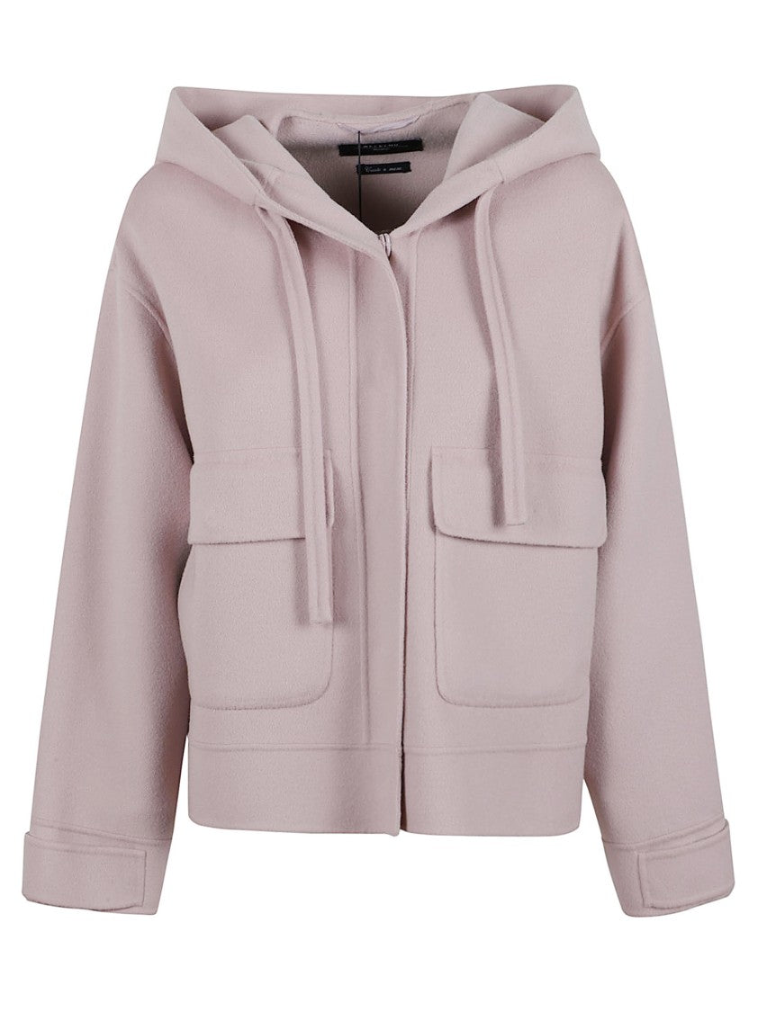 Max Mara Cropped Wool Jacket With Hood