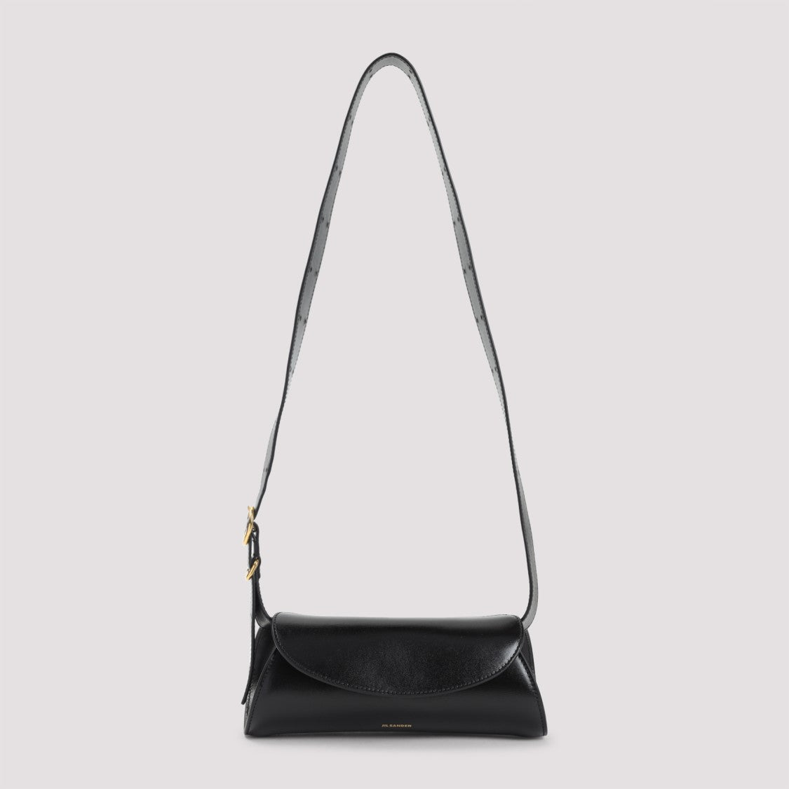 Jil Sander Black Leather Cannolo Mini Bag