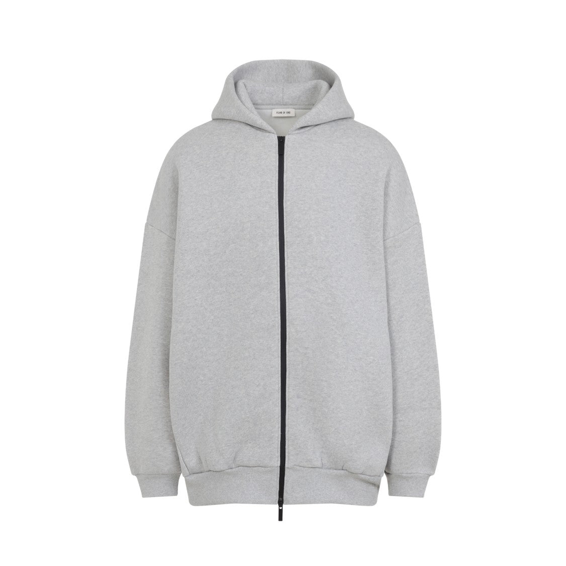 Fear Of God Zip Grey Cotton Hoodie