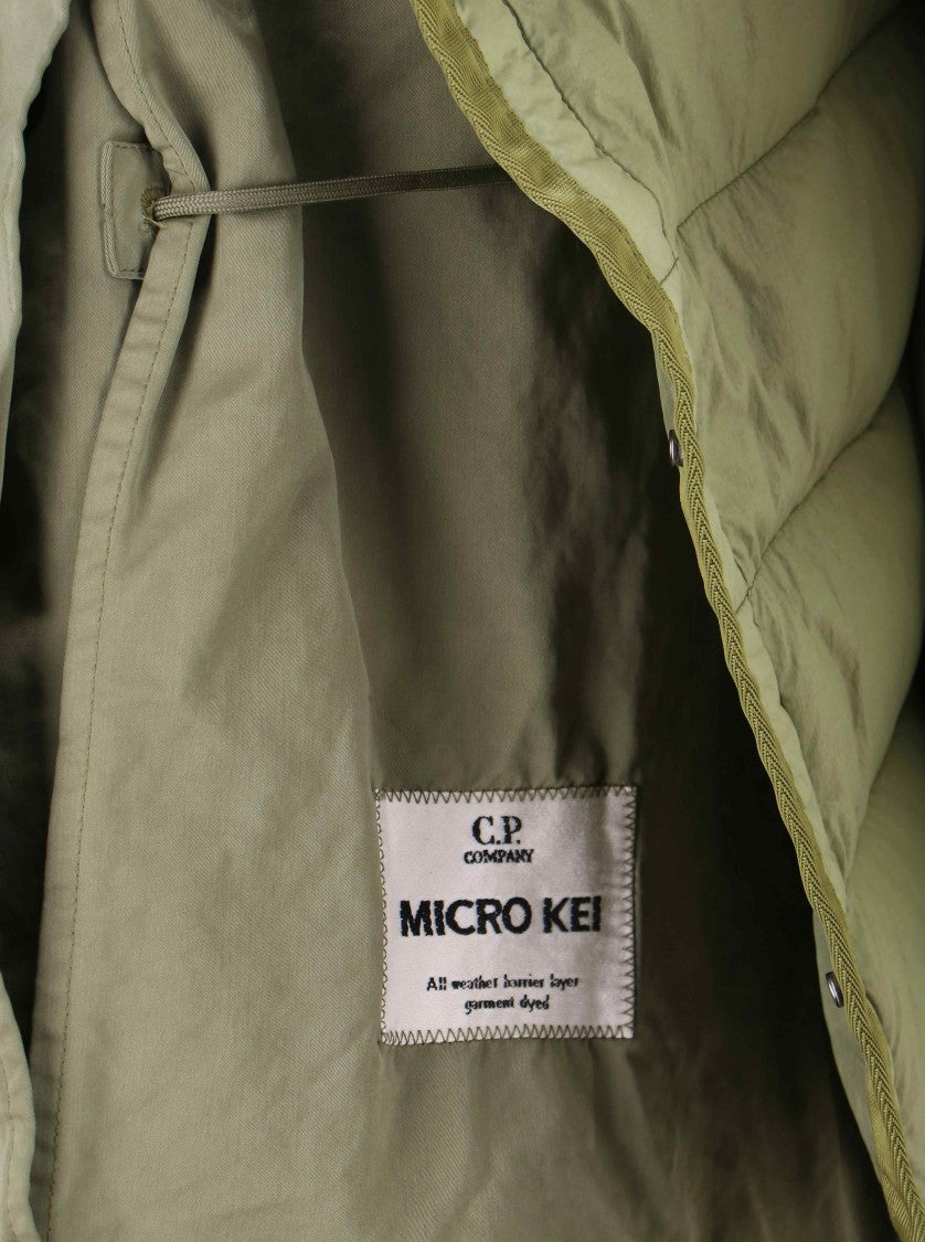 C.P. Company Green Minimalistic Jacket With High Collar