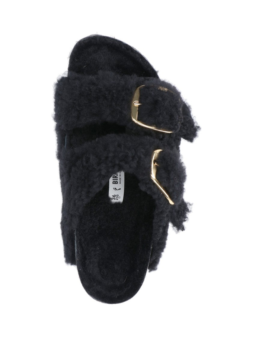 Birkenstock "Arizona Big Buckle Shearling" Sandals
