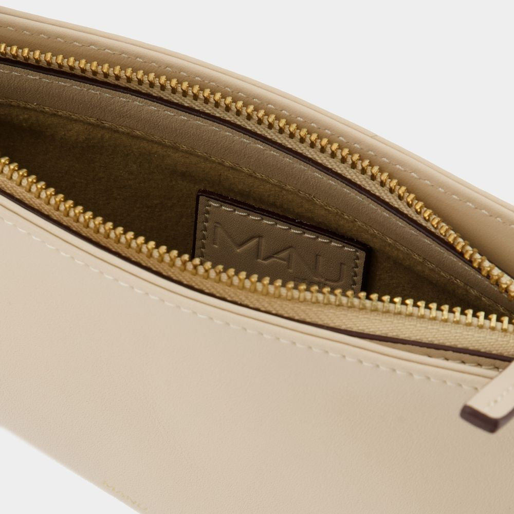 Manu Atelier Mini Curve Hobo Bag  - Ivory - Leather