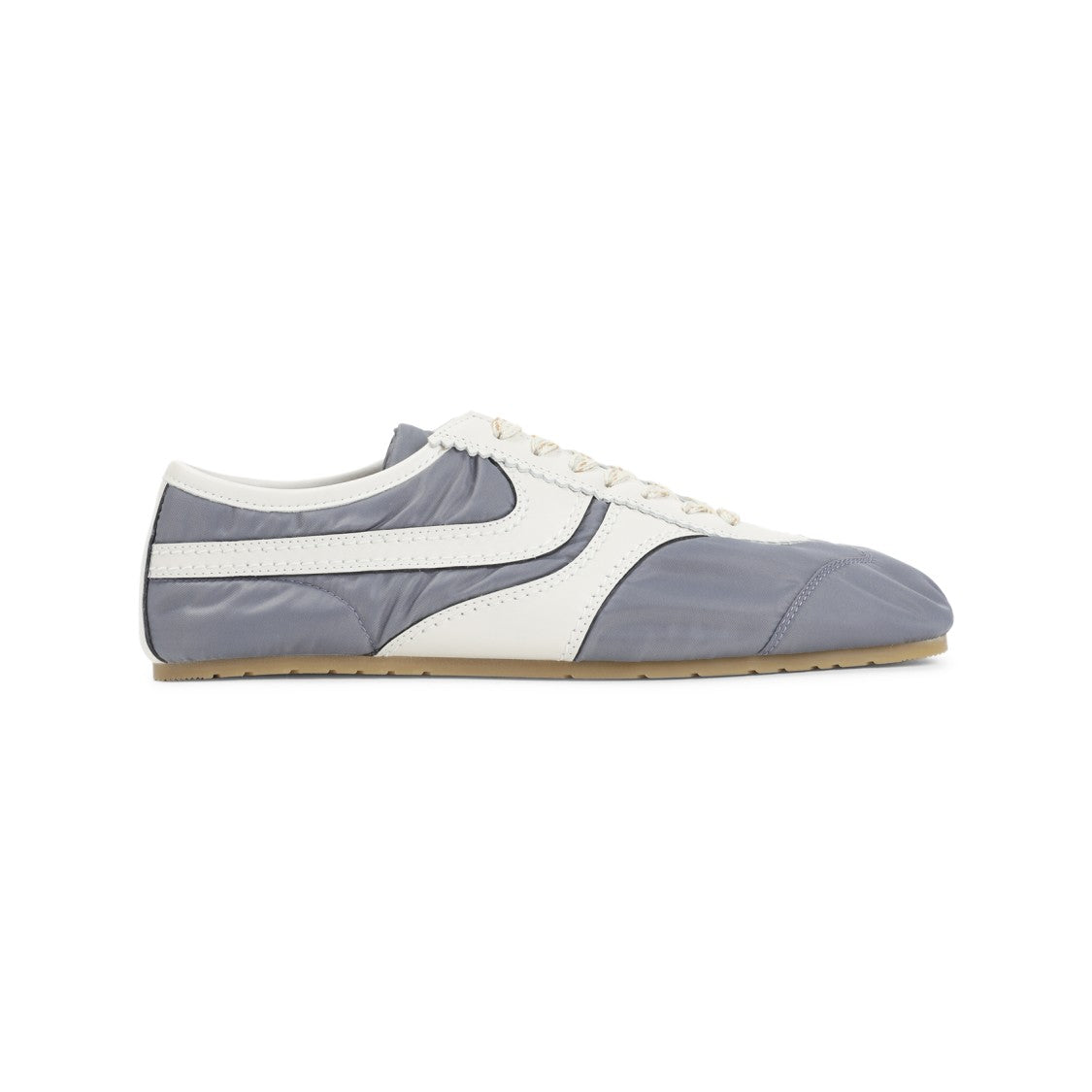 Dries Van Noten Low-Profile Blue Sneakers With Contrasting Side Stripes