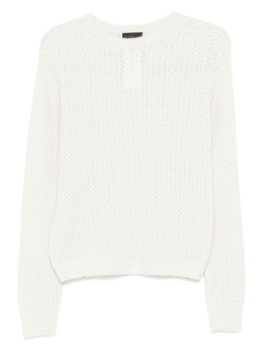 Liu Jo Open Knit White Sweater