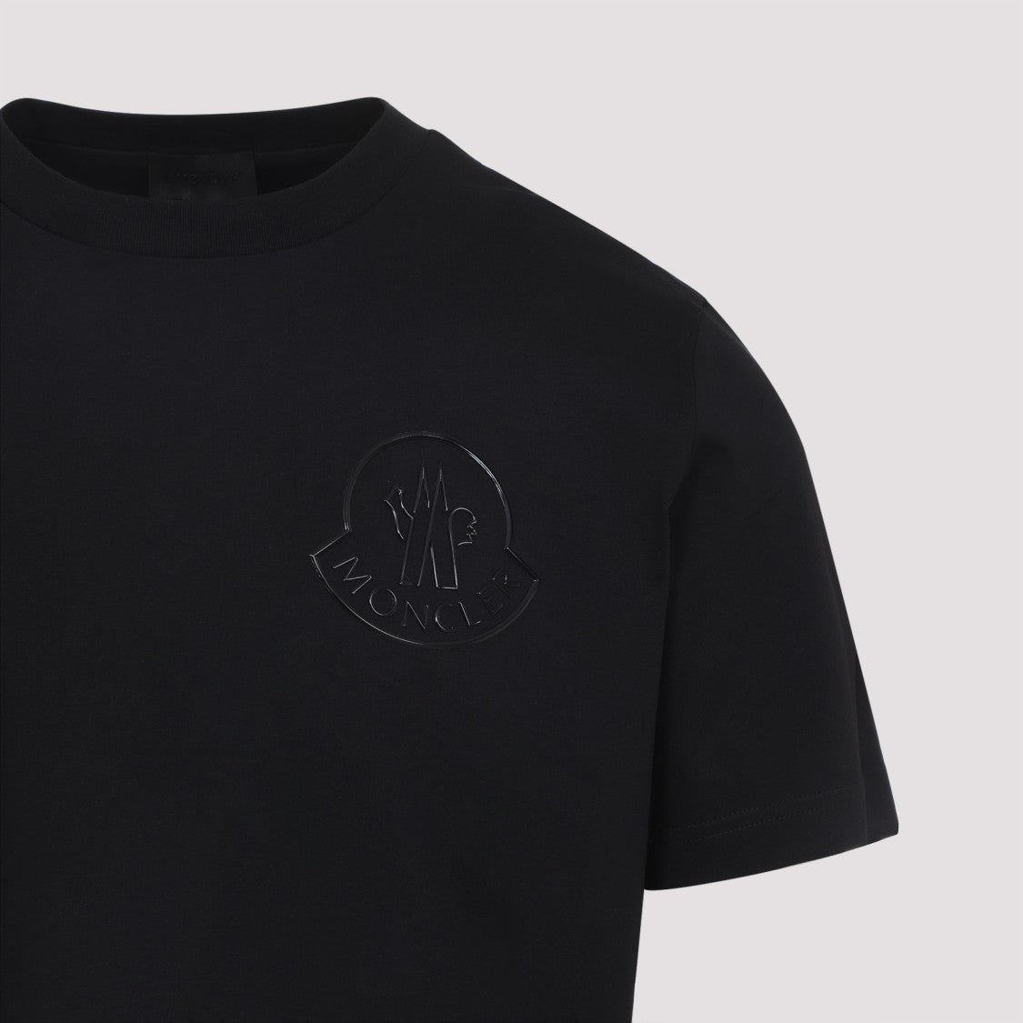 Moncler Black Cotton Short Sleeves T-Shirt