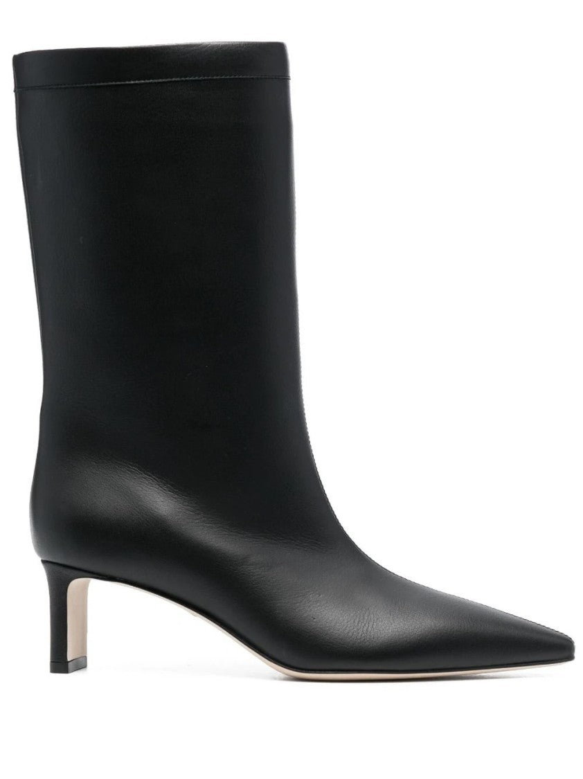 Fabiana Filippi Pointed Toe Black Leather Ankle Boots