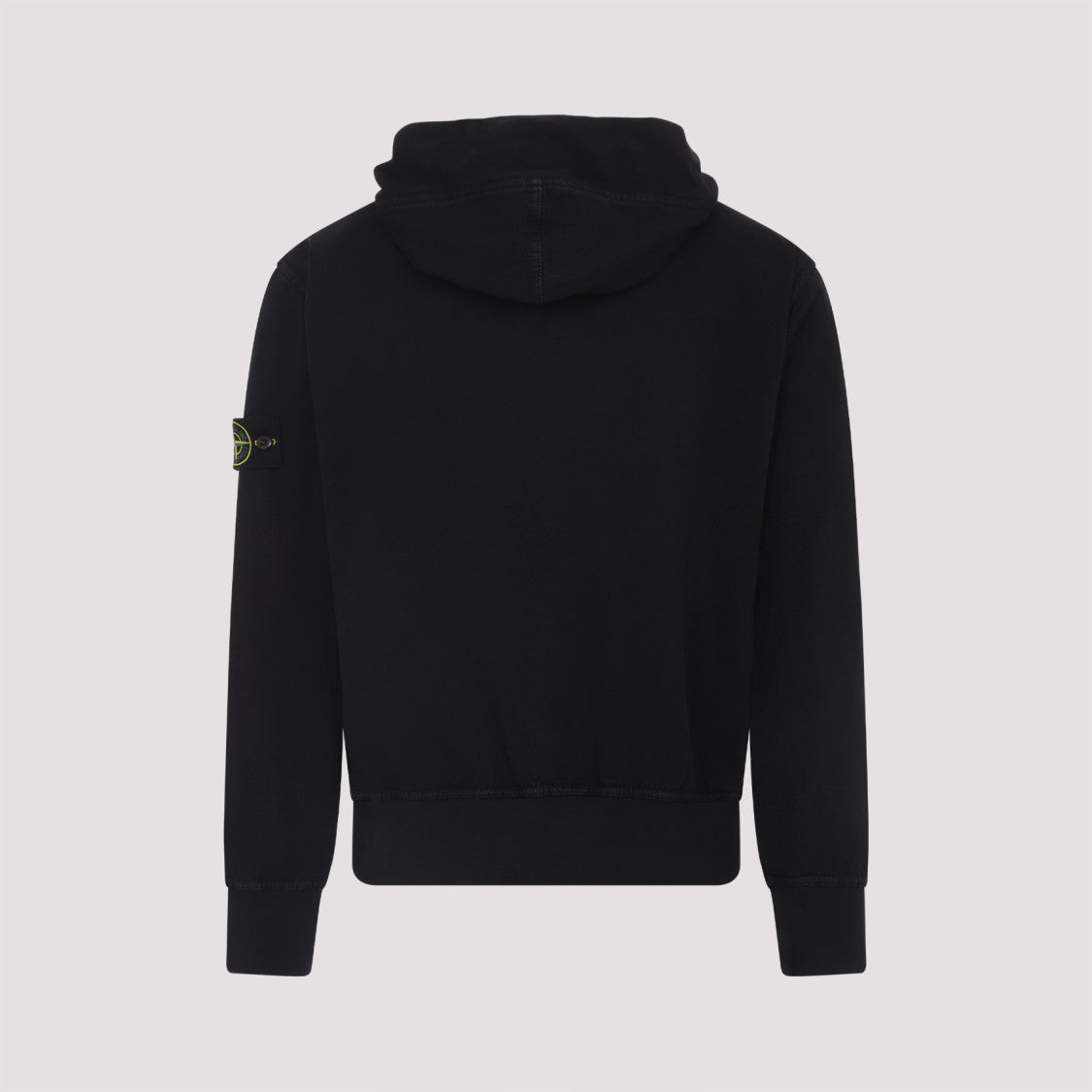 Stone Island Zip-Up Hooded Sweatshirt In Soft Cotton Fabric