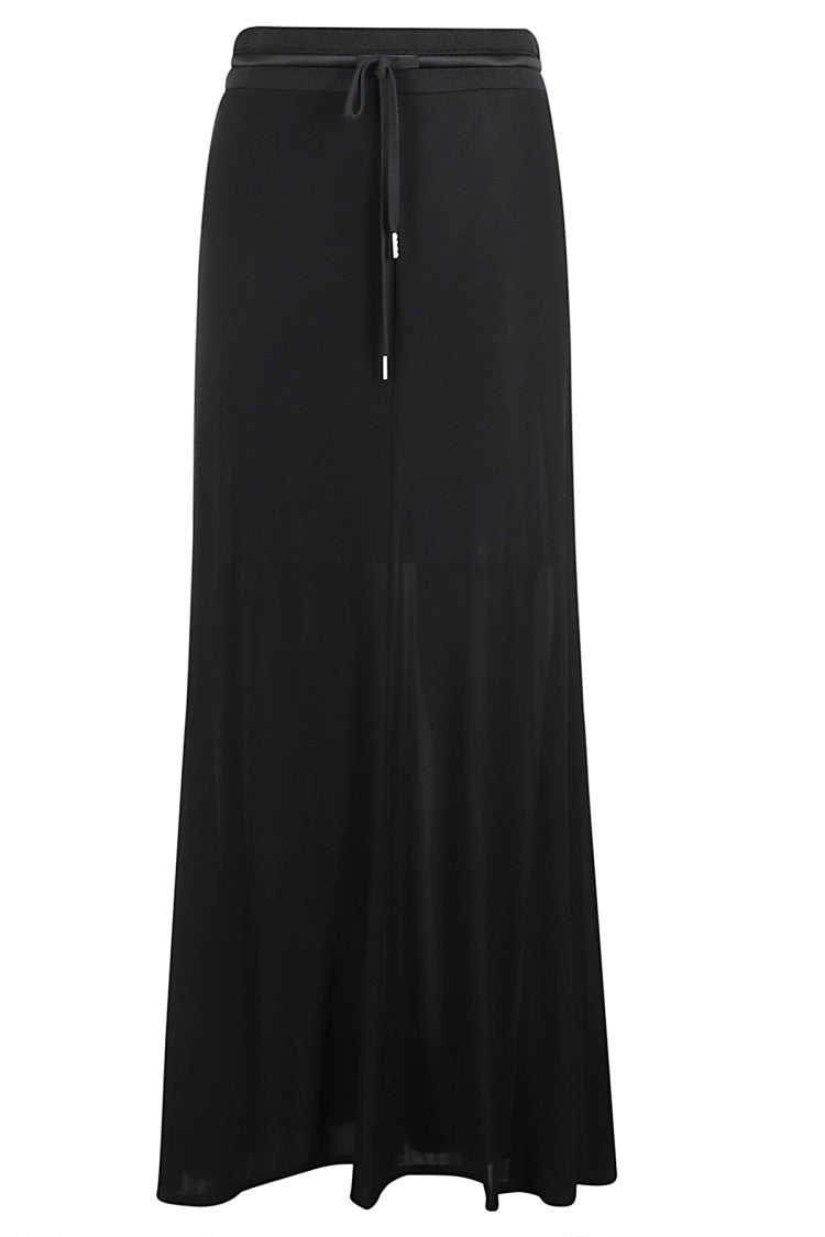 Helmut Lang Flared Black Hosiery Skirt