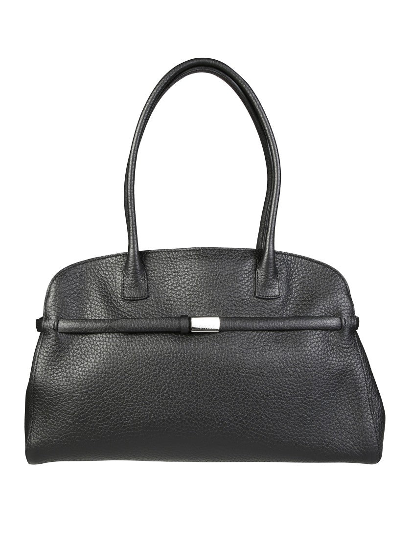 Orciani Textured Leather Handbag With Detachable Strap