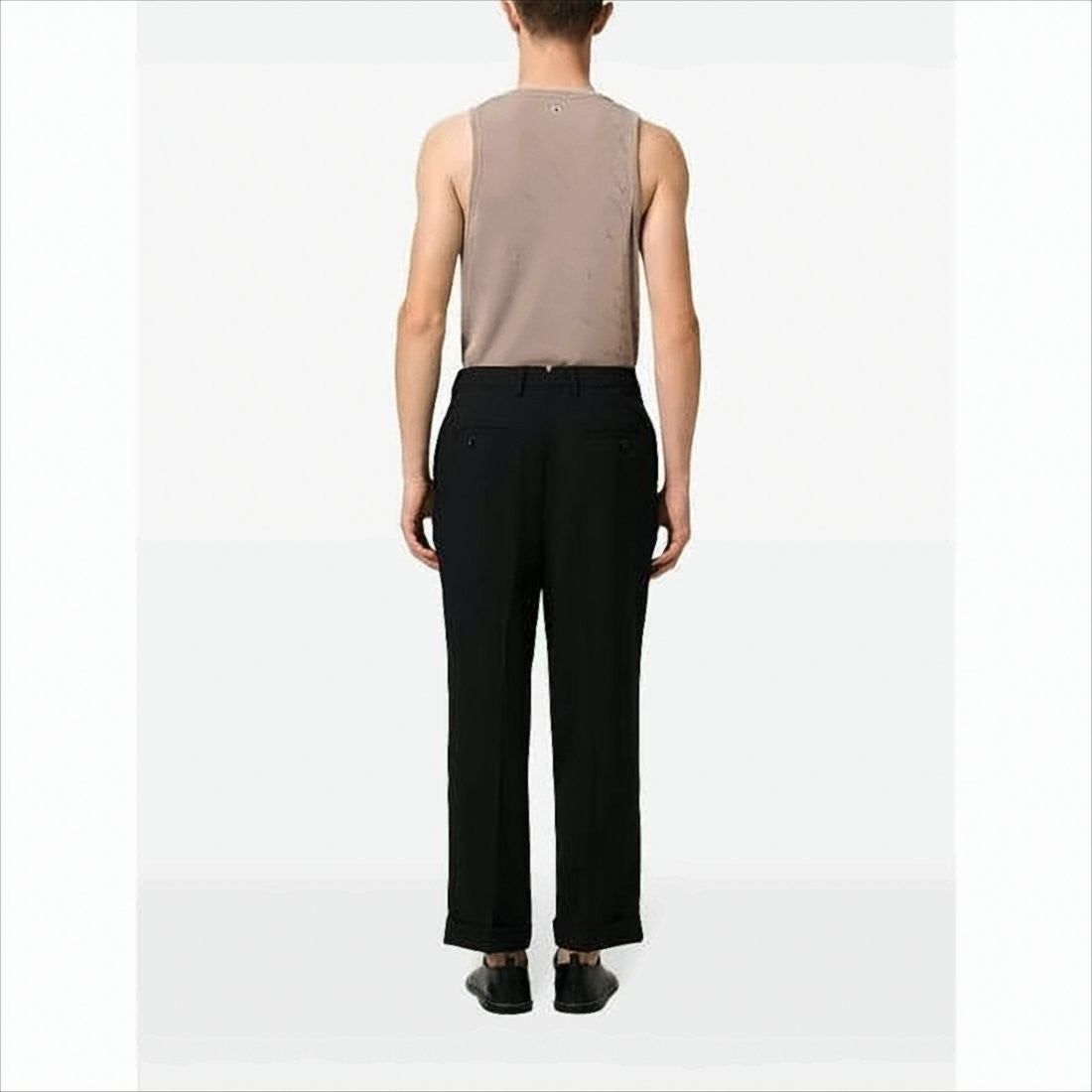Ami Tailored Black Wool Pants With High Waist