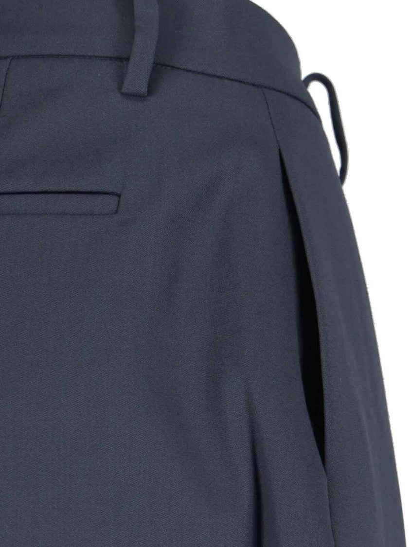 Ivir Virgin Wool-Blend Pants – Blue