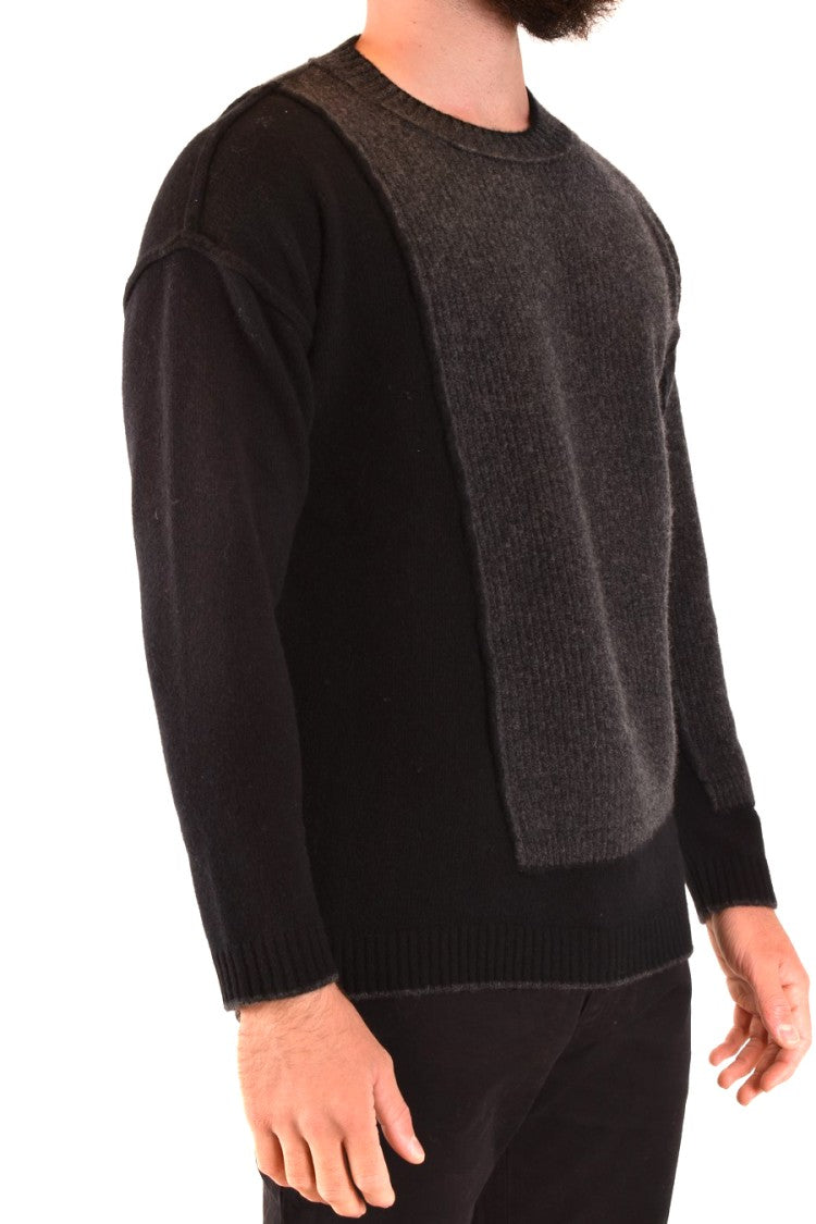 Isabel Benenato Multicolored Knit Sweater With Unique Patchwork Design