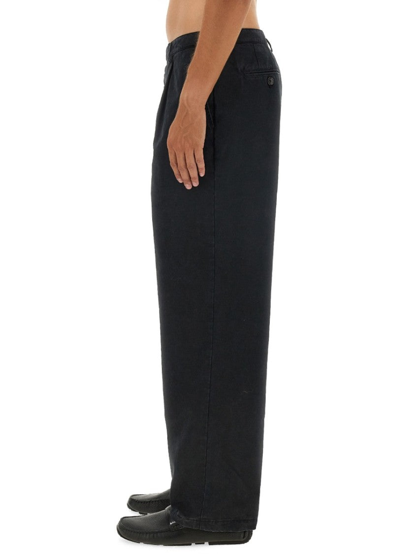Bally Relaxed Fit Black Cotton Pants