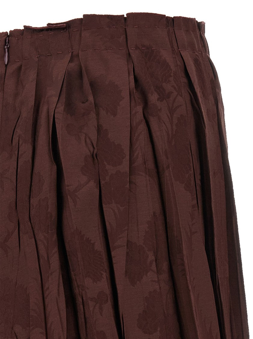 Etro Jacquard Floral Patterned Skirt