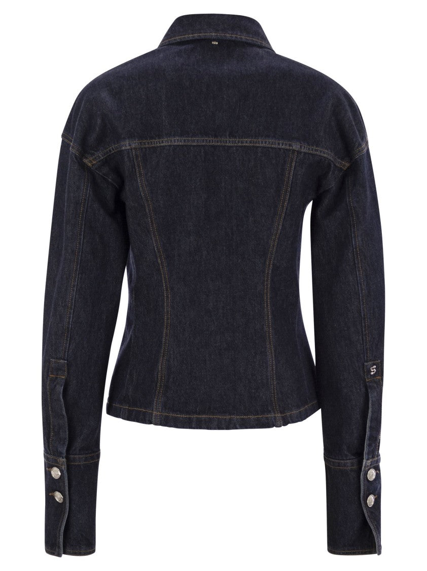 Sportmax Gance - Denim Fitted Jacket