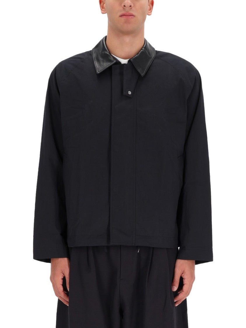 Studio Nicholson Boxy Cropped Black Sports Jacket