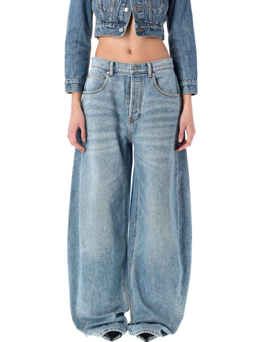 Alexander Wang Oversized Round Low Rise Jeans