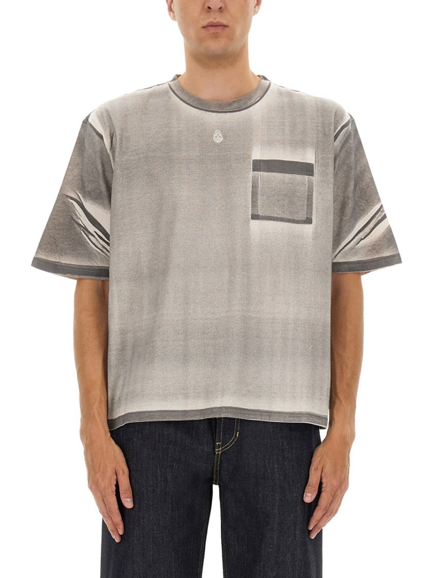 Alexander Mcqueen Cropped T-Shirt With Unique Graphic Design