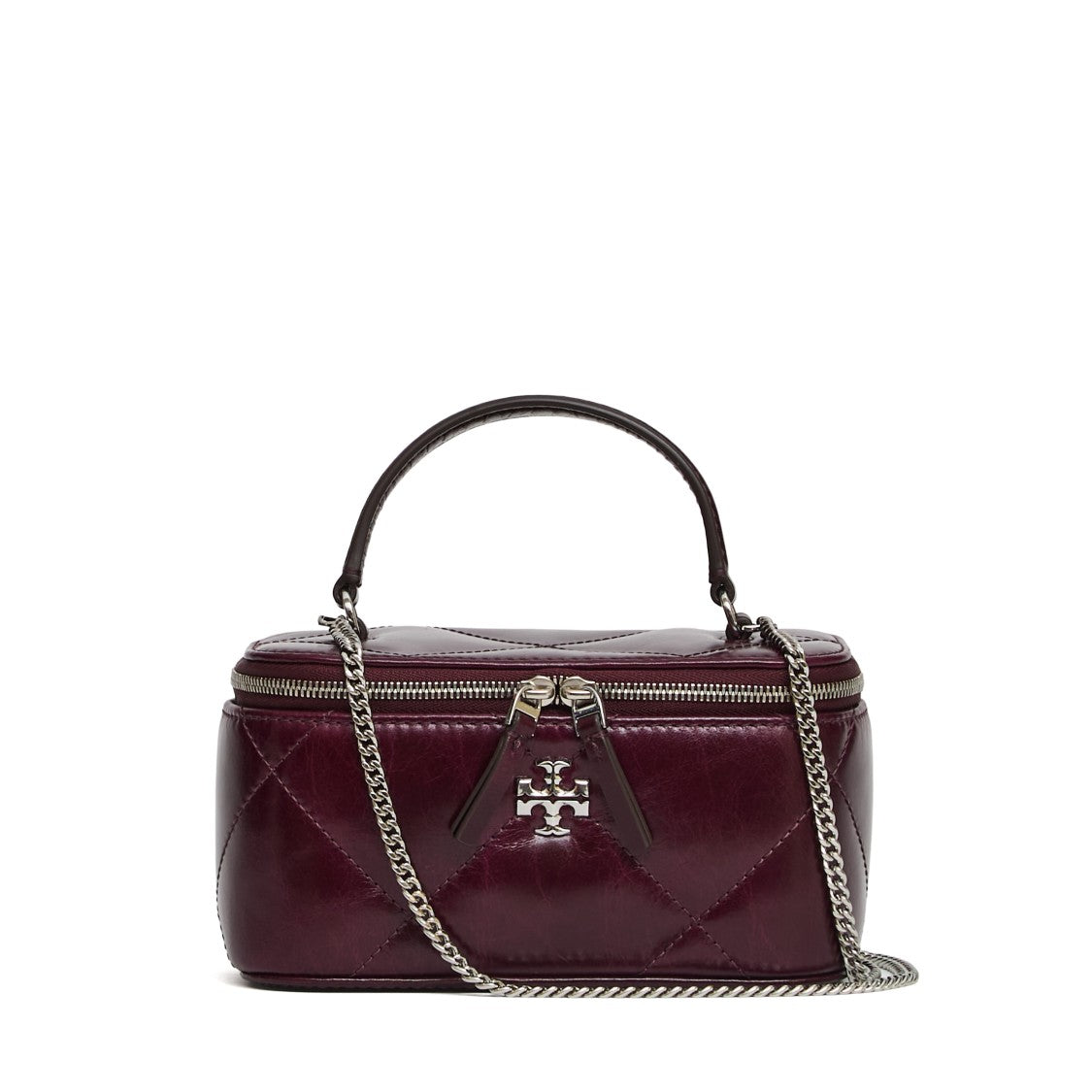 Tory Burch Borsa Vanity Case Kira Diamond Quilt Distressed