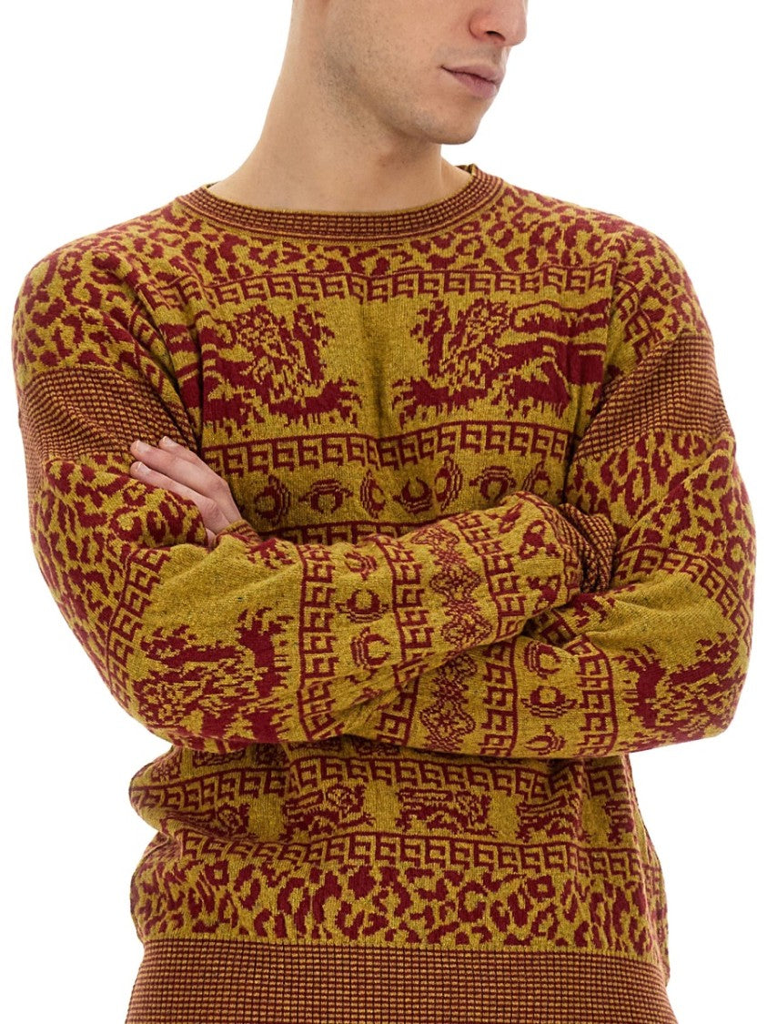 Vivienne Westwood Slim Fit Shirt With Intricate Lion Motifs