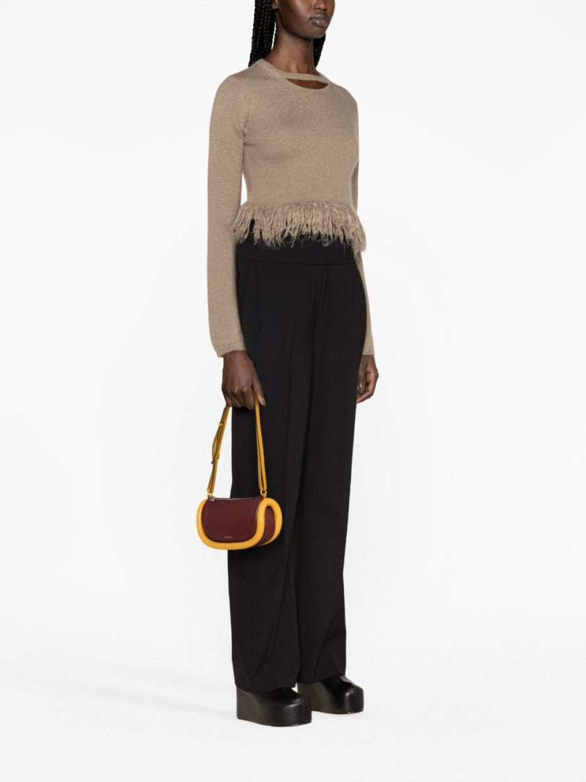 J. W. Anderson Fringed-Hem Cropped Knitwear Jumper