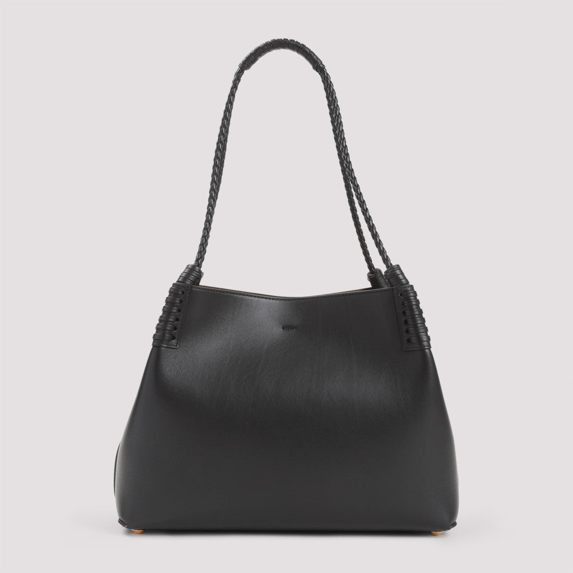 Etro Black Leather Braided Strap Handbag