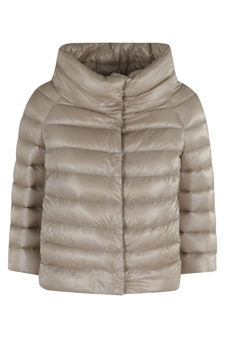 Herno Short Puffer Jacket With High Collar