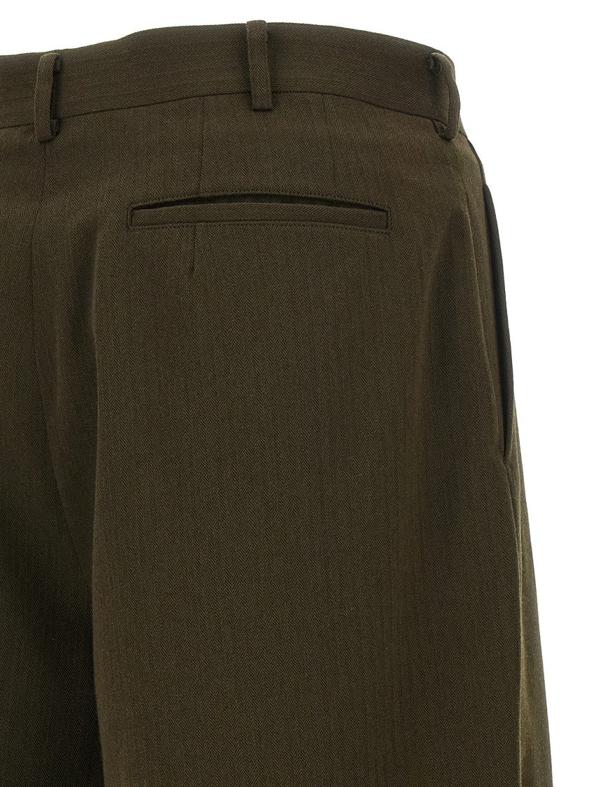 Comme Des Garçons Herringbone Wool Pants
