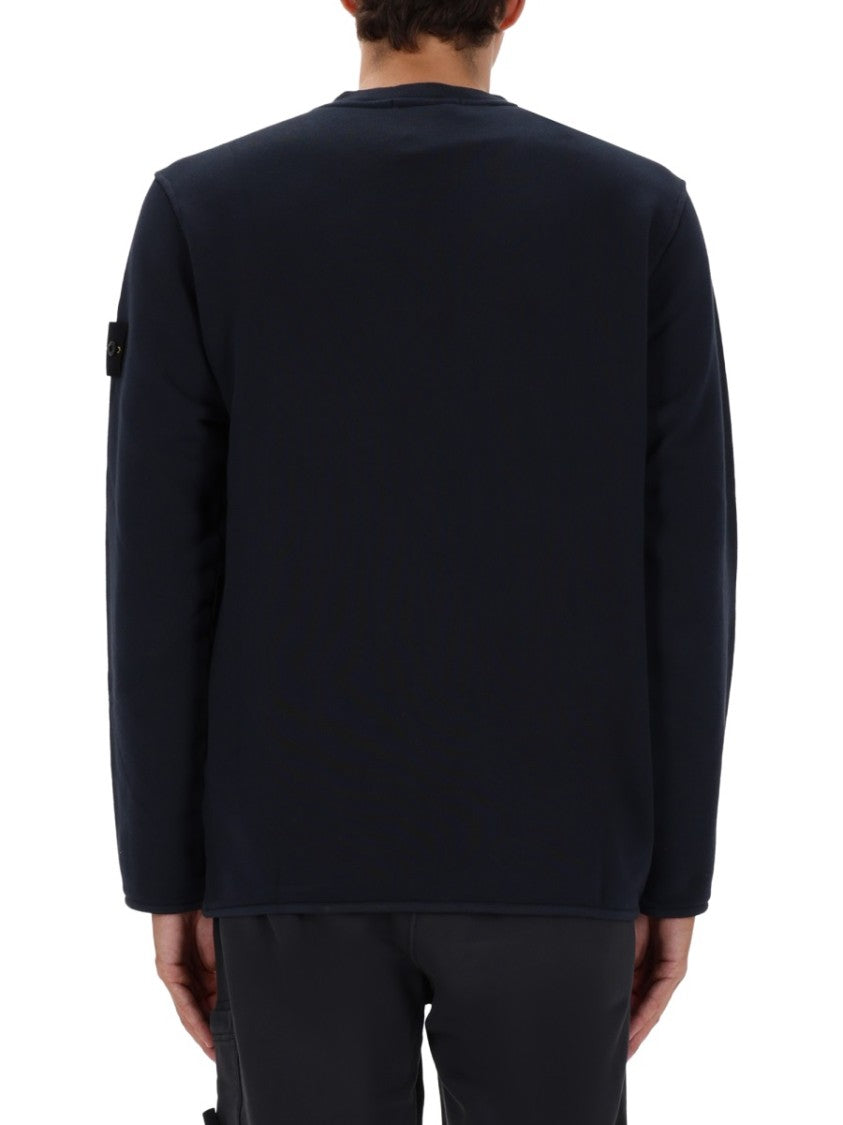 Stone Island Relaxed Fit Blue Sweatshirt