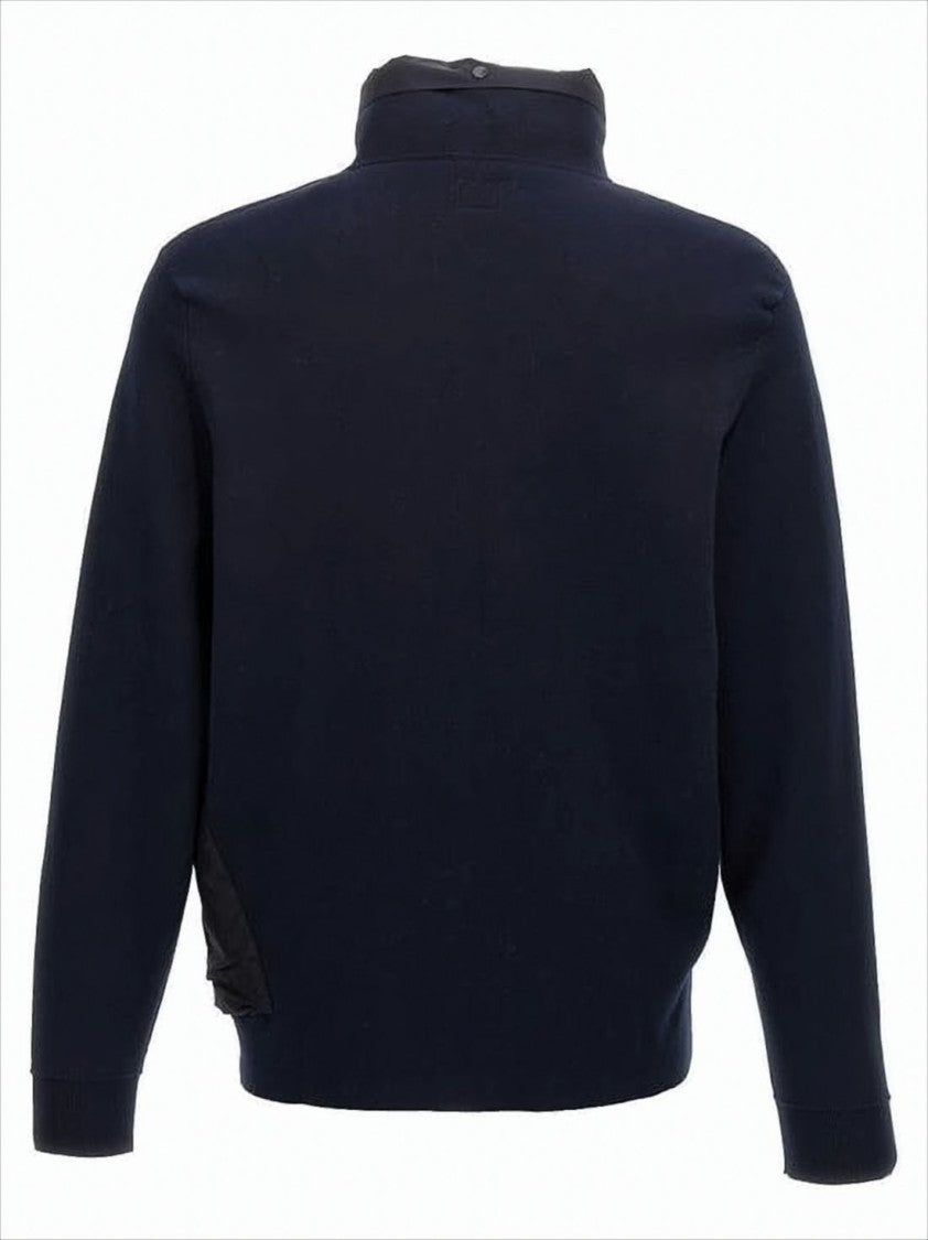 C.P. Company Minimalist Casual Jacket With High Collar And Textured Pocket