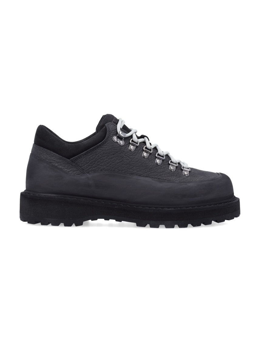 Diemme Cornaro Textured Black Low-Top Sneakers