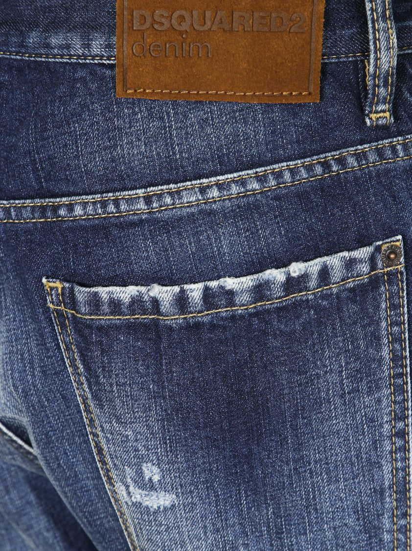 Dsquared2 Straight Leg Medium Blue Jeans