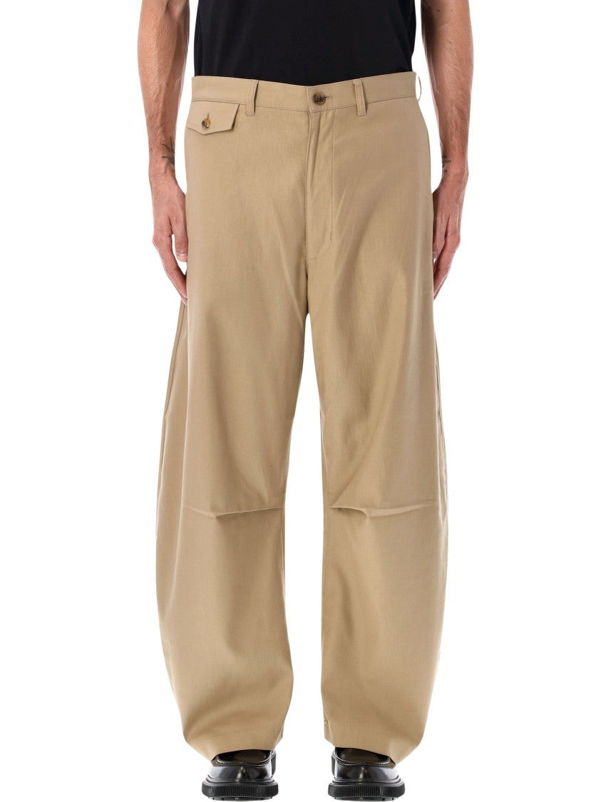 Comme Des Garçons Brown Wide-Leg Chino Pants