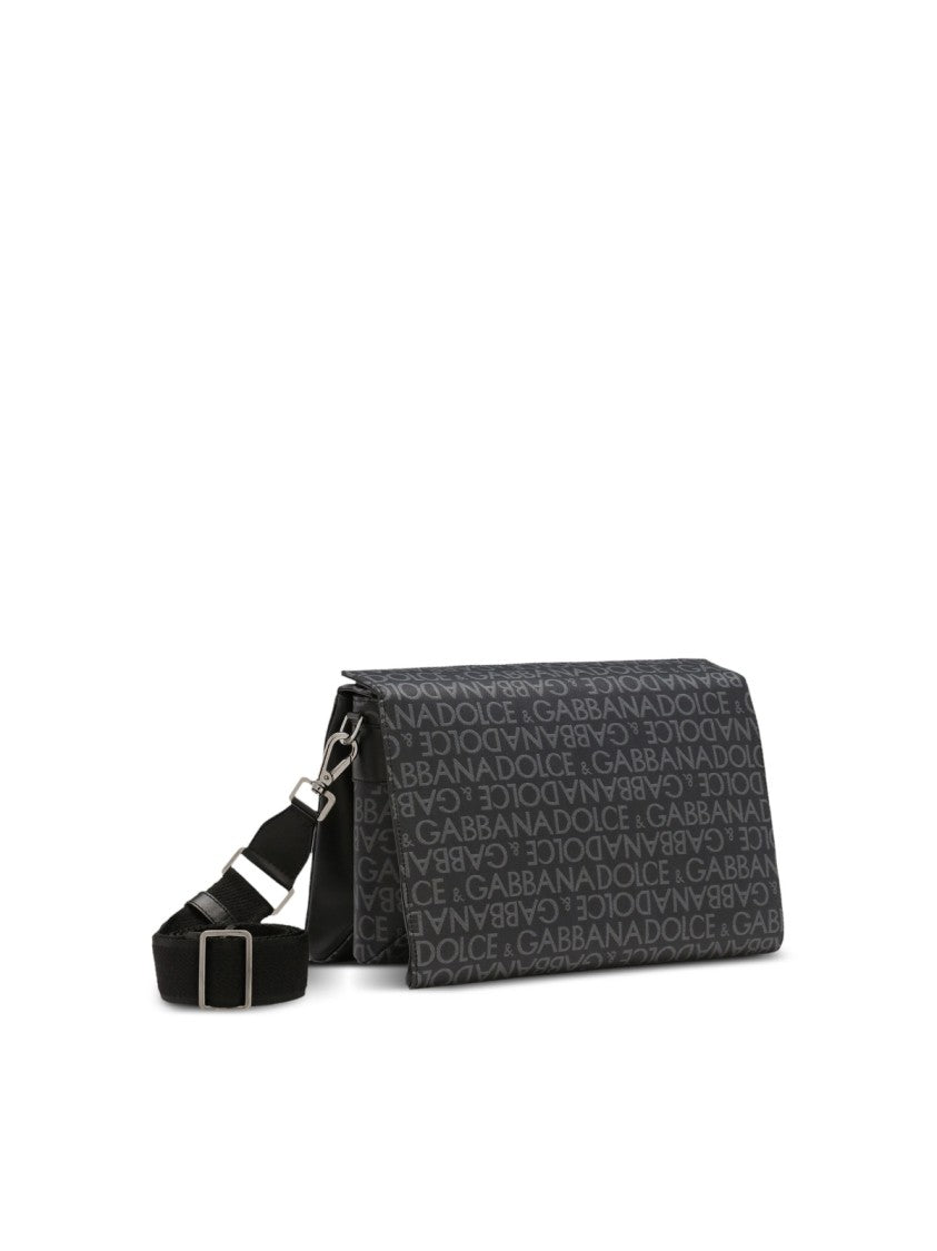 Dolce & Gabbana Allover Logo Shoulder Bag