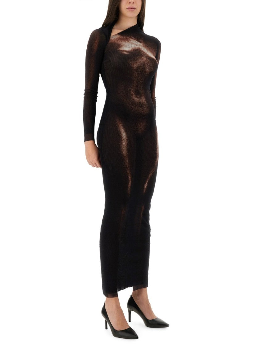 Jean Paul Gaultier "Body Dust" Print Dress