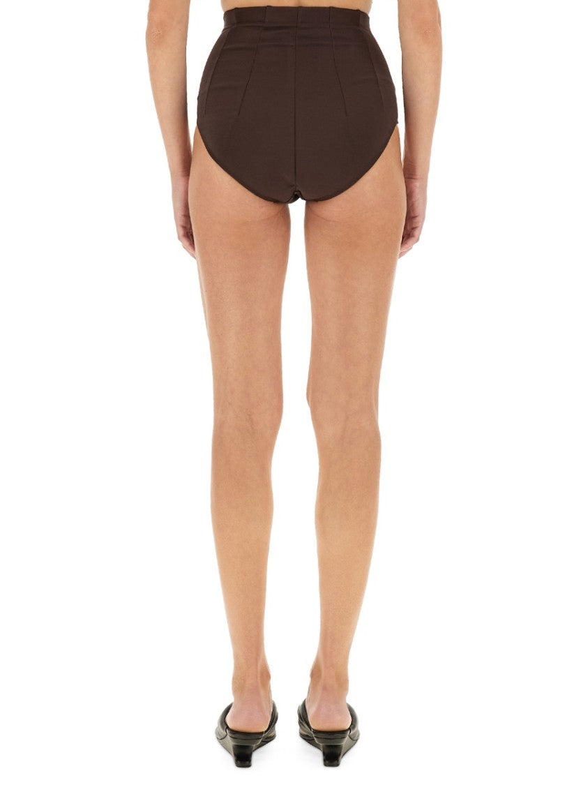 Rick Owens X Lilies High-Rise Slim Fit Shorts With Smooth Finish