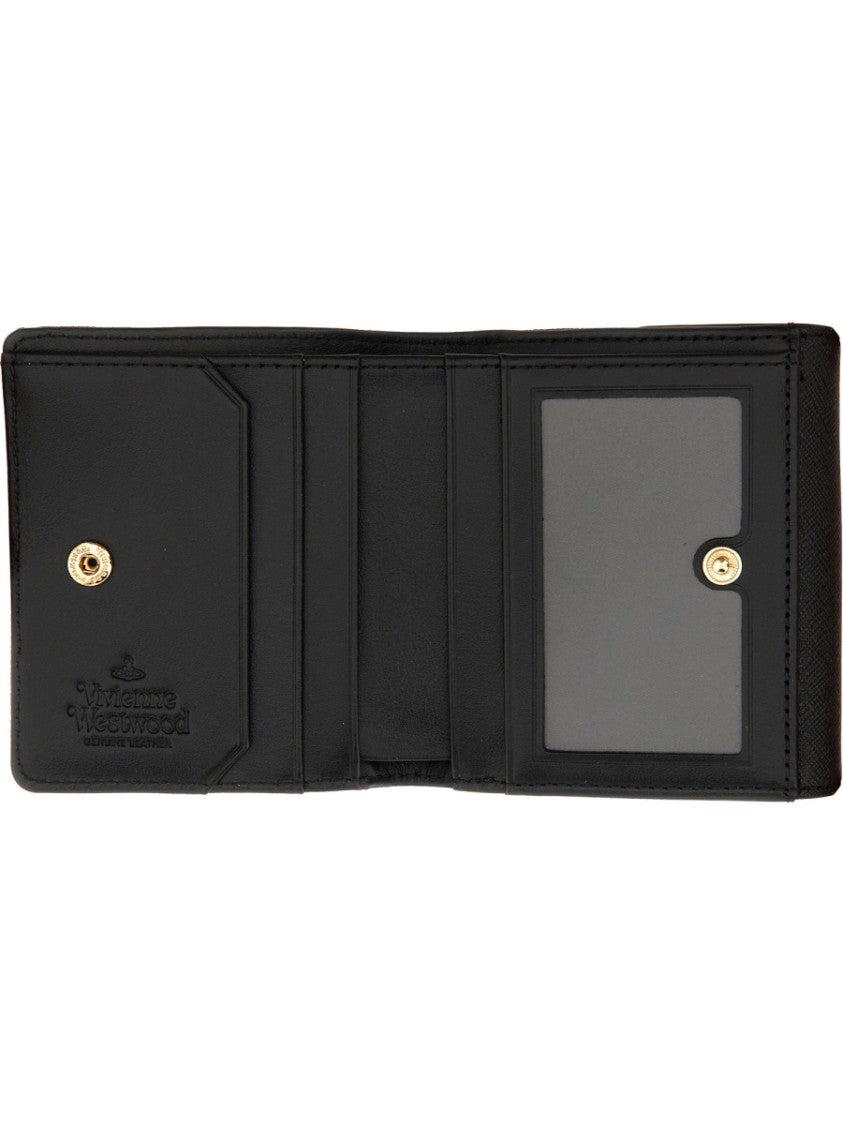 Vivienne Westwood Textured Leather Tri-Fold Wallet