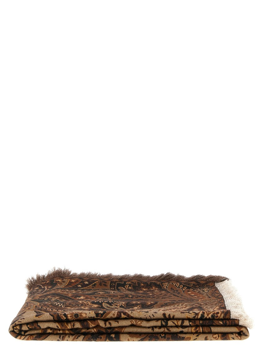Etro Plaid And Paisley Wool Scarf