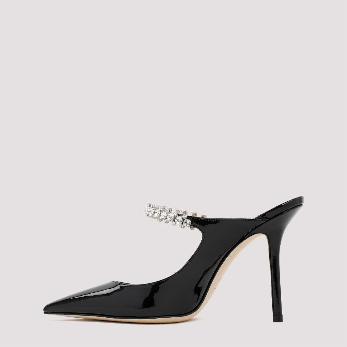 Jimmy Choo Black Patent Leather Bing 100 Sandals