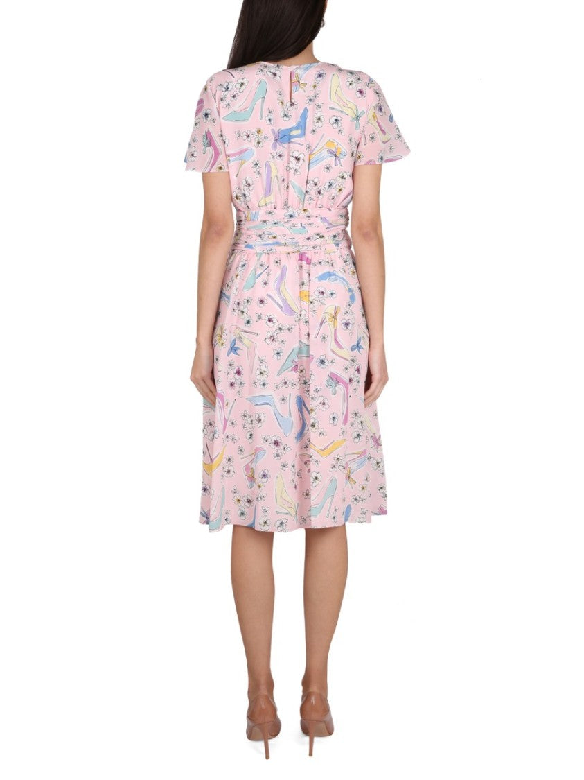 Boutique Moschino Heels And Flowers Dress